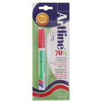 Permanent marker Artline 70N rood, op blister - thumbnail