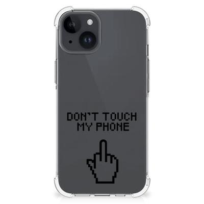 iPhone 15 Plus Anti Shock Case Finger Don't Touch My Phone iPhone 15 Plus Anti Shock Case Finger Don't Touch My Phone