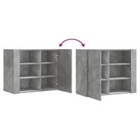 Wandkast 75x35x60 cm bewerkt hout betongrijs - thumbnail