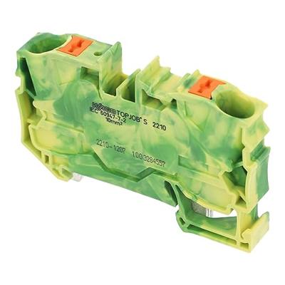 WAGO 2210-1207 Aardingsklem 10 mm Push-In-klem Groen, Geel 25 stuk(s)