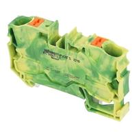 WAGO 2210-1207 Aardingsklem 10 mm Push-In-klem Groen, Geel 25 stuk(s) - thumbnail