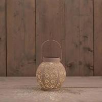 Anna's Collection Lantaarn solar metaal 1 led warm wit 14.5 x 14.5 x 16 cm zand - thumbnail