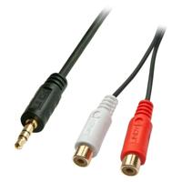 LINDY 35678 Lindy Premium - Audio-Adapter - 0.08 mm² - RCA x 2 (W) Jackplug / Cinch Audio Adapter [1x Jackplug male 3,5 mm - 2x Cinch-koppeling] Zwart - thumbnail