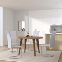 Eetkamerstoelen 2 st kunstleer wit - thumbnail