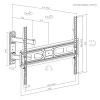 Maclean TV steun, max VESA 600x400, 37-70", 35kg, MC-798N - thumbnail