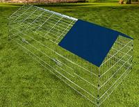 Monzana Konijnenhok - Konijnenren Blauw - Hamsterkooi - Rattenkooi 180x75cm - thumbnail