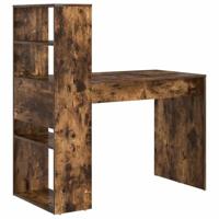Bureau met plank Gerookt eiken 113 x 54 x 120 cm Bewerkt hout - thumbnail