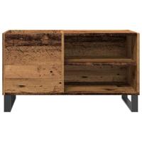 Platenkast 84,5x38x48 cm bewerkt hout oud houtkleurig - thumbnail