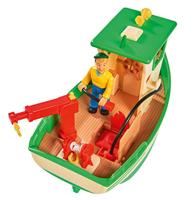 Simba Brandweerman Sam - Charlie's vissersboot met figuur speelgoedvoertuig - thumbnail