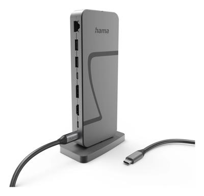 Hama Connect2Office Speed USB-C dockingstation USB-C Power Delivery, Ondersteunt 8K@30 Hz (1x) / 4K@30Hz (2x)