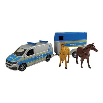 Kids Globe VW Transporter politie met paardentrailer