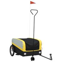Fietstrailer 45 kg ijzer zwart en geel - thumbnail