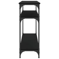 Wandtafel 100x29x75 cm bewerkt hout zwart - thumbnail