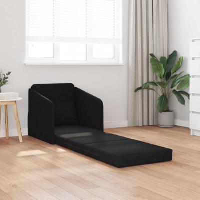 Vouwsofa Bed Zwart 65 x 80 x 83 cm Stof