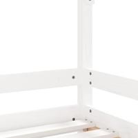 Kinderbedframe 90x190 cm massief grenenhout wit - thumbnail