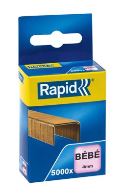 Rapid nietjes Bébé, verkoperd, doos van 5000 nietjes