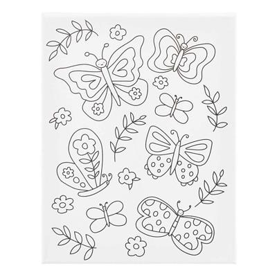 Creativ Company Schildercanvas met print vlinders - 24x30cm