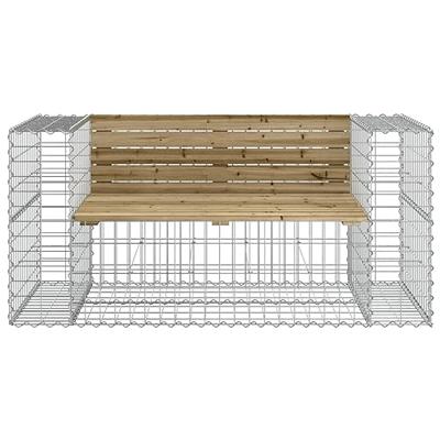 Tuinbank schanskorfontwerp 143x71x65,5 cm gempregneerd hout Tuinbank schanskorfontwerp 143x71x65,5 cm gempregneerd hout
