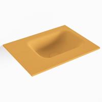 MONDIAZ LEX Ocher solid surface inleg wastafel voor toiletmeubel 40cm. Positie wasbak rechts - thumbnail