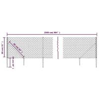 VidaXL Gaashek met grondankers 0,8x25 m groen - thumbnail