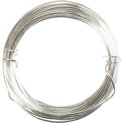 Creativ Company Verzilverd draad, dikte 0,8 mm, verzilverd, 6 m/ 1 rol