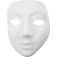Creativ Company Masker, h: 17,5 cm, b: 14 cm, wit, 1 stuk - thumbnail