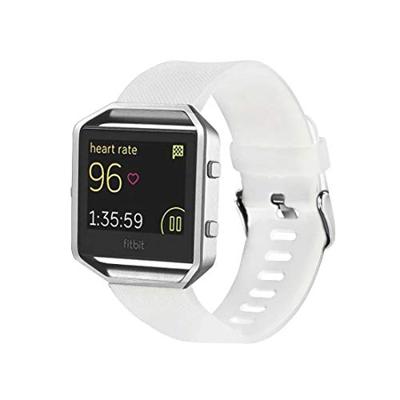 By Qubix - Compatible met Fitbit Blaze sport horloge band/siliconen alleen voor Compatible met Fitbit Blaze - Wit - Compatible fitbit bandje