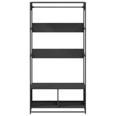 Kledingkast 90x50x180 cm bewerkt hout zwart