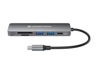 Conceptronic DONN11G laptop dock & poortreplicator Bedraad USB 3.2 Gen 1 (3.1 Gen 1) Type-C Grijs - thumbnail