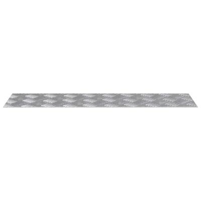 VidaXL Trap tread rechthoekig 2 pcs zilver 70 x 20 cm aluminium