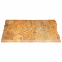 Tafelblad met natuurlijke rand 100x80x3,8 cm massief mangohout - thumbnail