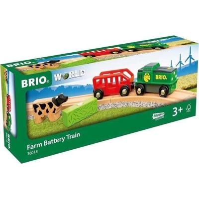 Brio Boerderijtrein op batterijen - houten circuit