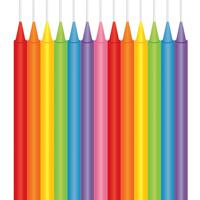 Kaarsjes Jumbo Multikleur - 13 Stuks - thumbnail