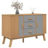 Dressoir OLDEN 114x43x73,5 cm massief grenenhout grijs en bruin - thumbnail