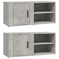 Tv-meubels 2 st 80x31,5x36 cm bewerkt hout betongrijs - thumbnail