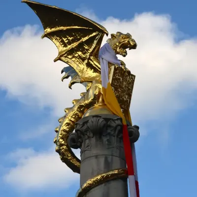 Alexsar Art Tuinschilderij de Draak/Sjaal 50x50cm