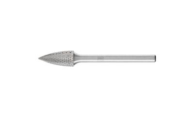 PFERD TOOLS 21222773 Freesstift Hardmetaal Spitsboog Lengte 43 mm Afmeting, Ø 6 mm Werklengte 13 mm Schachtdiameter 3 mm 1 stuks PFERD TOOLS 21222773 Freesstift Hardmetaal Spitsboog Lengte 43 mm Afmeting, Ø 6 mm Werklengte 13 mm Schachtdiameter 3 mm 1 stuks