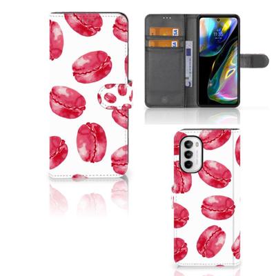 Motorola Moto G52 | Moto G82 | Book Cover | Pink Macarons | Portemonnee hoesje
