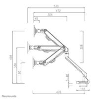 Neomounts FPMA-D750SILVER2 Monitor-tafelbeugel 1-voudig 25,4 cm (10) - 81,3 cm (32) Zilver Kantelbaar en zwenkbaar, In hoogte verstelbaar, Roteerbaar - thumbnail
