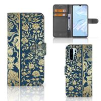 Huawei P30 Pro Hoesje Beige Flowers - thumbnail