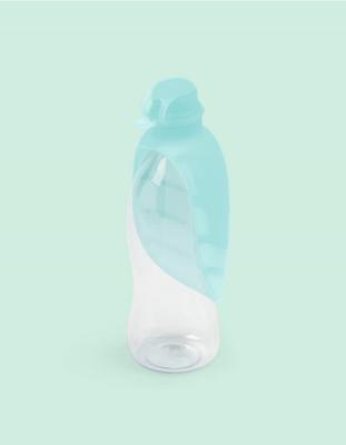 United Pets Leaf drinkbak voor honden, van siliconen, aquamarijn, Italiaans design, reistank