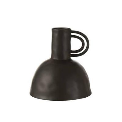 J-Line vaas Kruik Renaissance - keramiek - zwart - Ø 23.5 cm