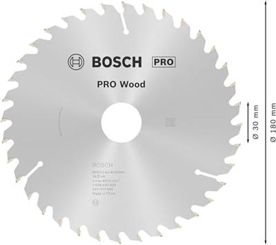 Bosch Accessoires Cirkelzaagblad Optiline Wood 180 x 30/20 x 2,6 mm, 36 1st - 2608640609 - thumbnail