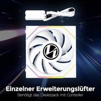 Lian Li Lian Li UNI FAN TL Wireless LCD Lüfter, ARGB, PWM - 120 mm, weiß PC-ventilator Wit (b x h x d) 120 x 28 x 124 m - thumbnail