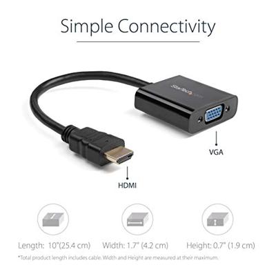 HDMI-adapter Startech HD2VGAE2 1920 x 1080 px Zwart HDMI-adapter Startech HD2VGAE2 1920 x 1080 px Zwart