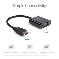 HDMI-adapter Startech HD2VGAE2 1920 x 1080 px Zwart - thumbnail