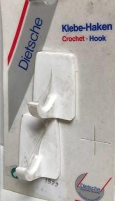 Universele handdoekhaken zelfklevend (setje van 2) wit Universele handdoekhaken zelfklevend (setje van 2) wit