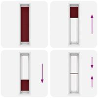 Pliss rolgordijn 45x200 cm stofbreedte 44,4 cm bordeauxrood - thumbnail
