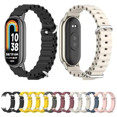 Ocean siliconen bandje - Geel - Xiaomi Smart Band 8 & 9 Ocean siliconen bandje - Geel - Xiaomi Smart Band 8 & 9
