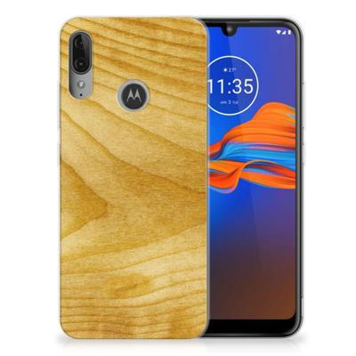 Motorola Moto E6 Plus | Bumper Hoesje | Licht Hout